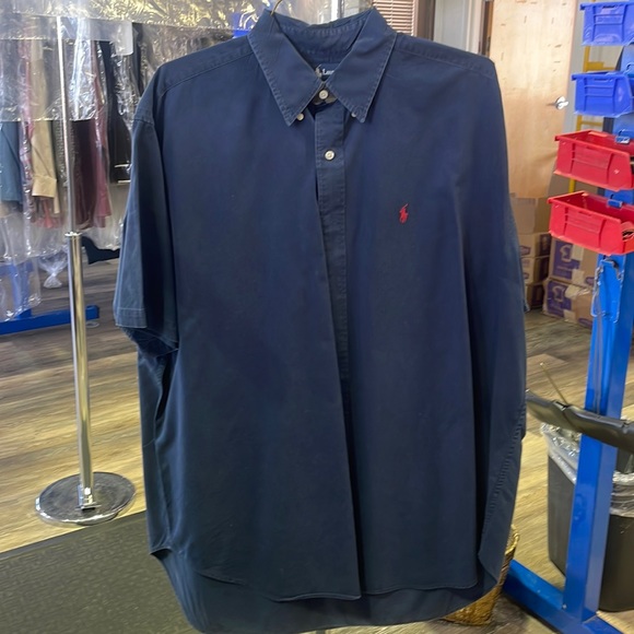 Navy Ralph Lauren short sleeve button up - Picture 1 of 2